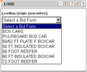 LOGS Bid Form list