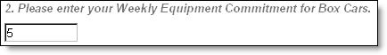 Weekly Equipment Commitment box