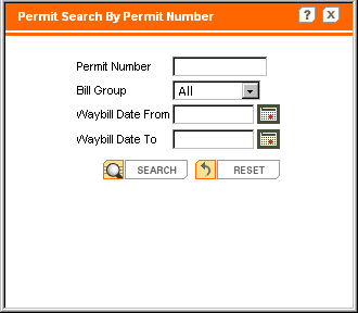 Permit Search by Permit Number page