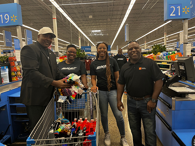BNSF and CASA team members shop for birthday bags