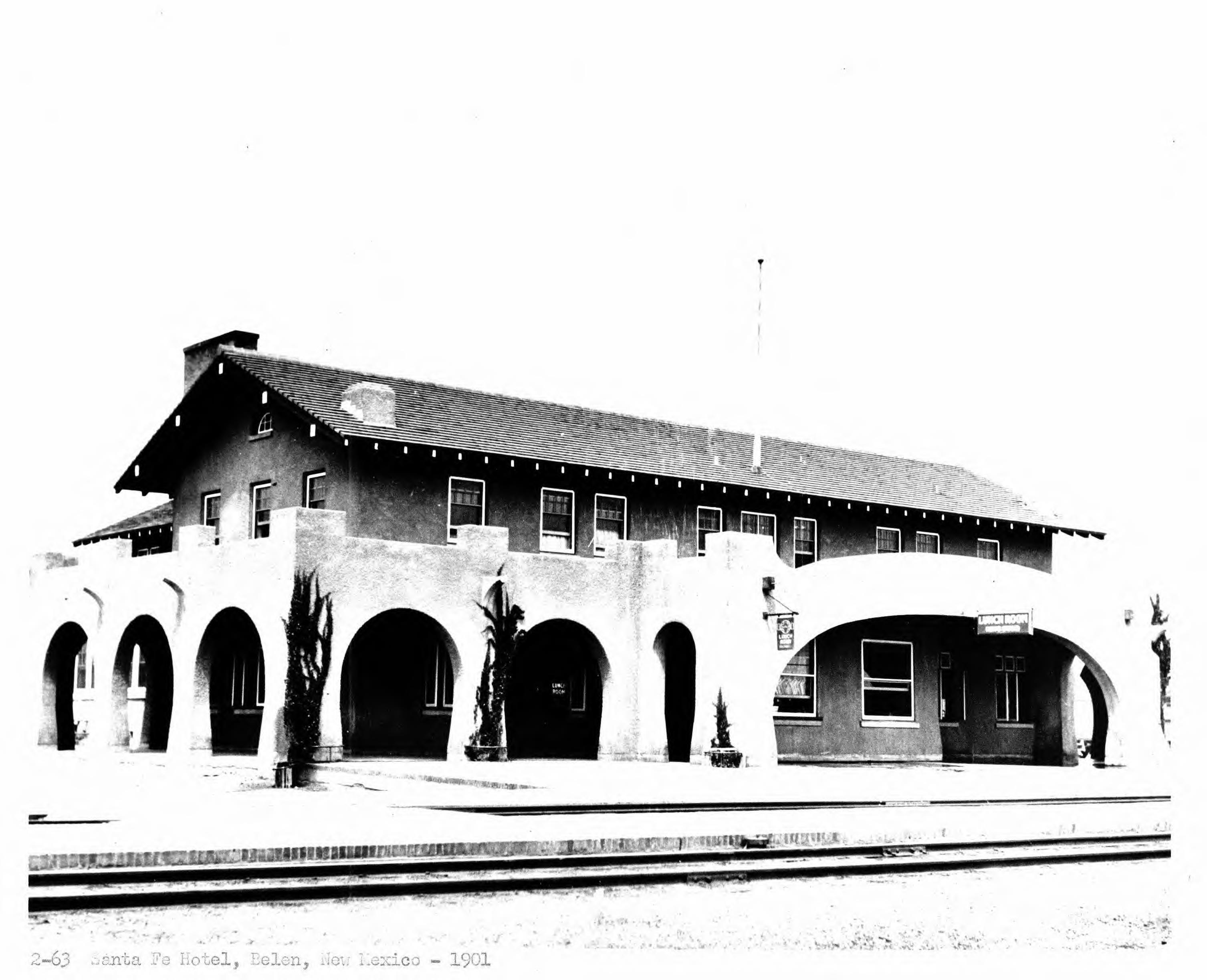 Harvey House, Belen (From BNSF photo archives).