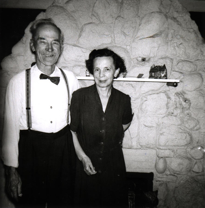 Arthur Elstad and his wife in 1958 shortly after his retirement.
