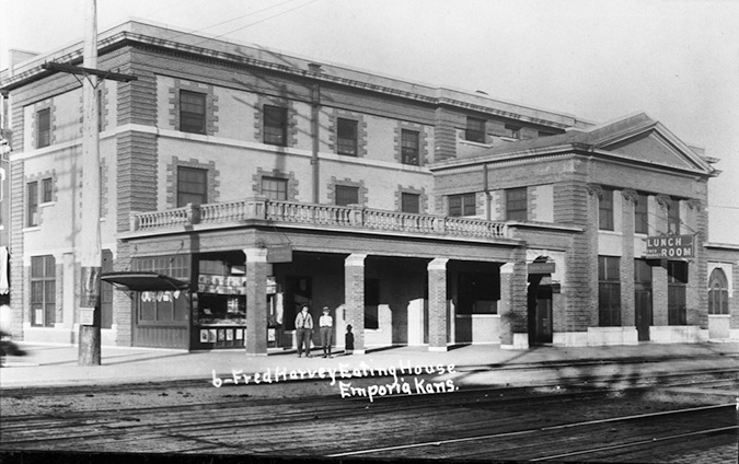 The Harvey House in Emporia served rail passengers during the height of the Santa Fe era, when the community was a key stop for travelers crossing the Midwest and Southwest. The Harvey House in Emporia served rail passengers during the height of the Santa Fe era, when the community was a key stop for travelers crossing the Midwest and Southwest.