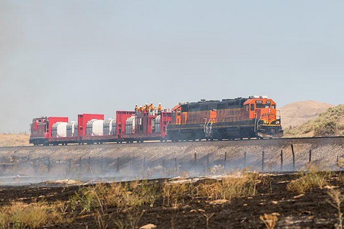 BNSF Fire fighting Trains Help Stop Wildfires In Their Tracks Rail Talk BNSF Fire fighting Trains Help Stop Wildfires In Their Tracks Rail Talk