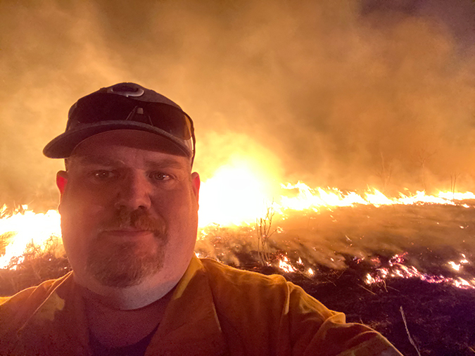 James Woodward is a volunteer firefighter in Firth, Nebraska, a rural community south of Lincoln. 