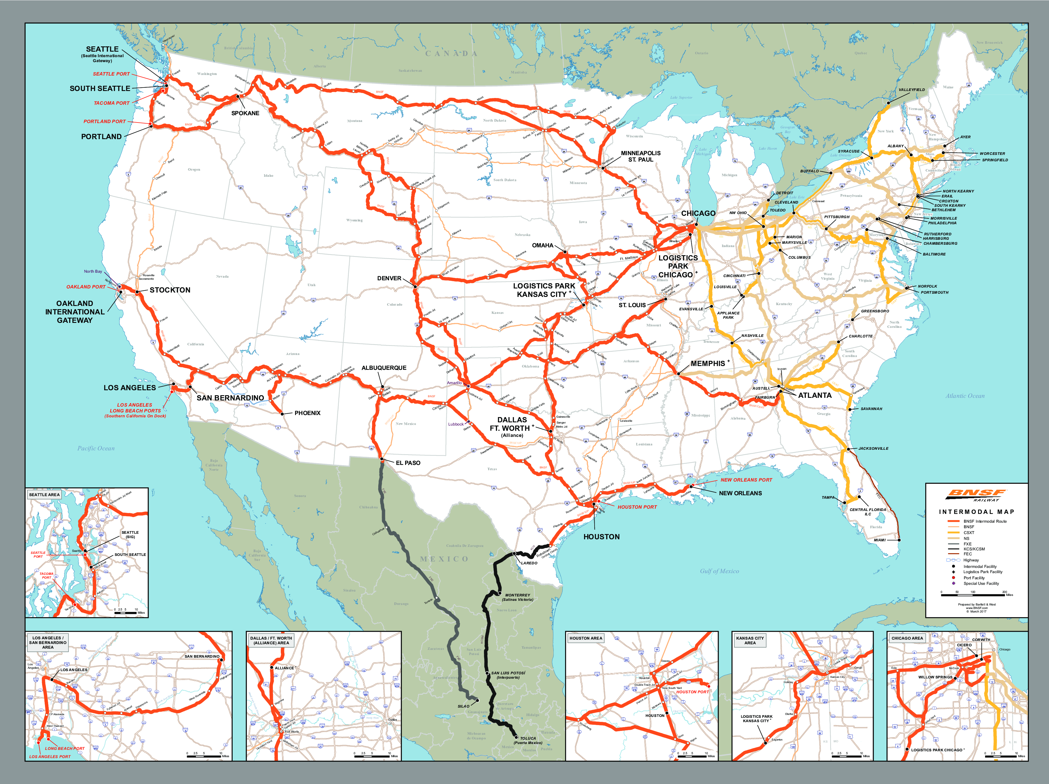 Rail Network Maps  BNSF