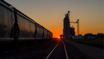 Train Tracks at Sunset