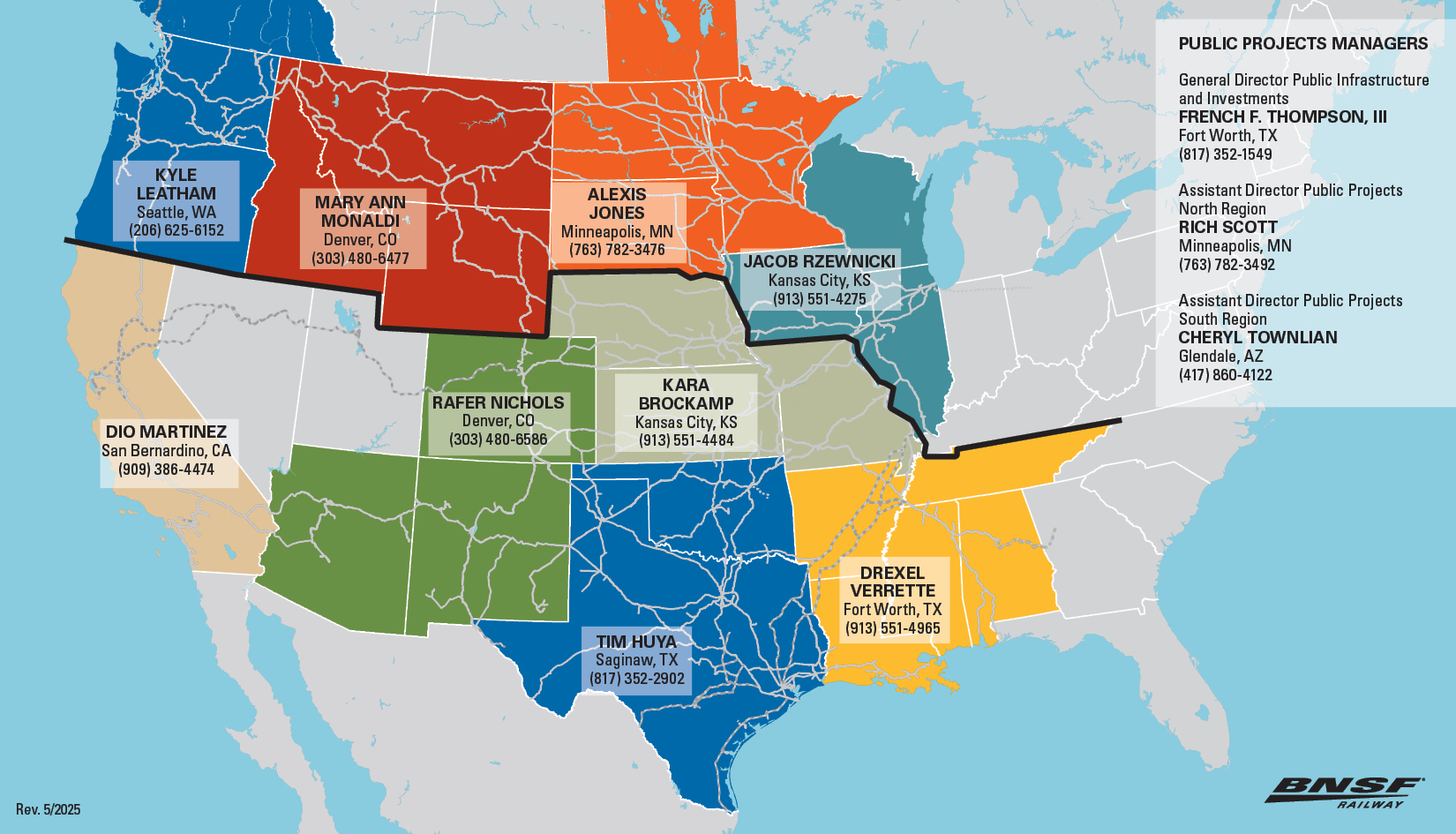 Public Projects Managers map
