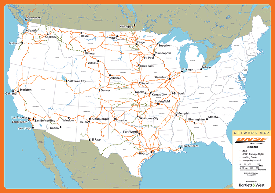 BNSF Railroad Track Maps