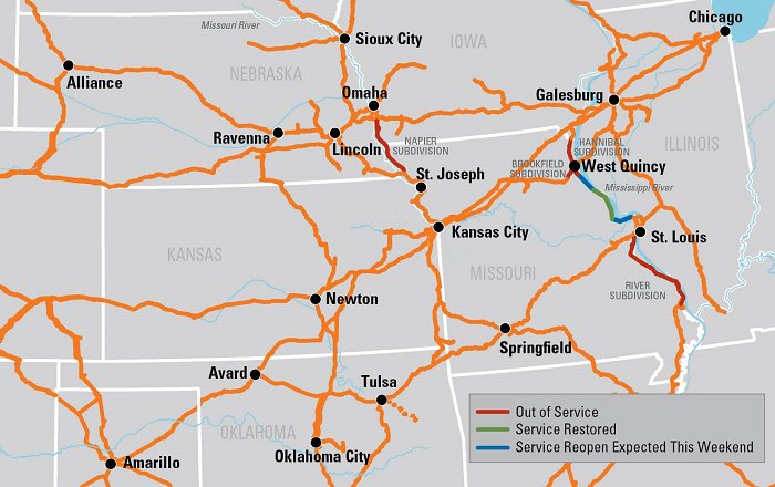 Union Pacific Subdivision Map Automotive Network Update For June 21 2019