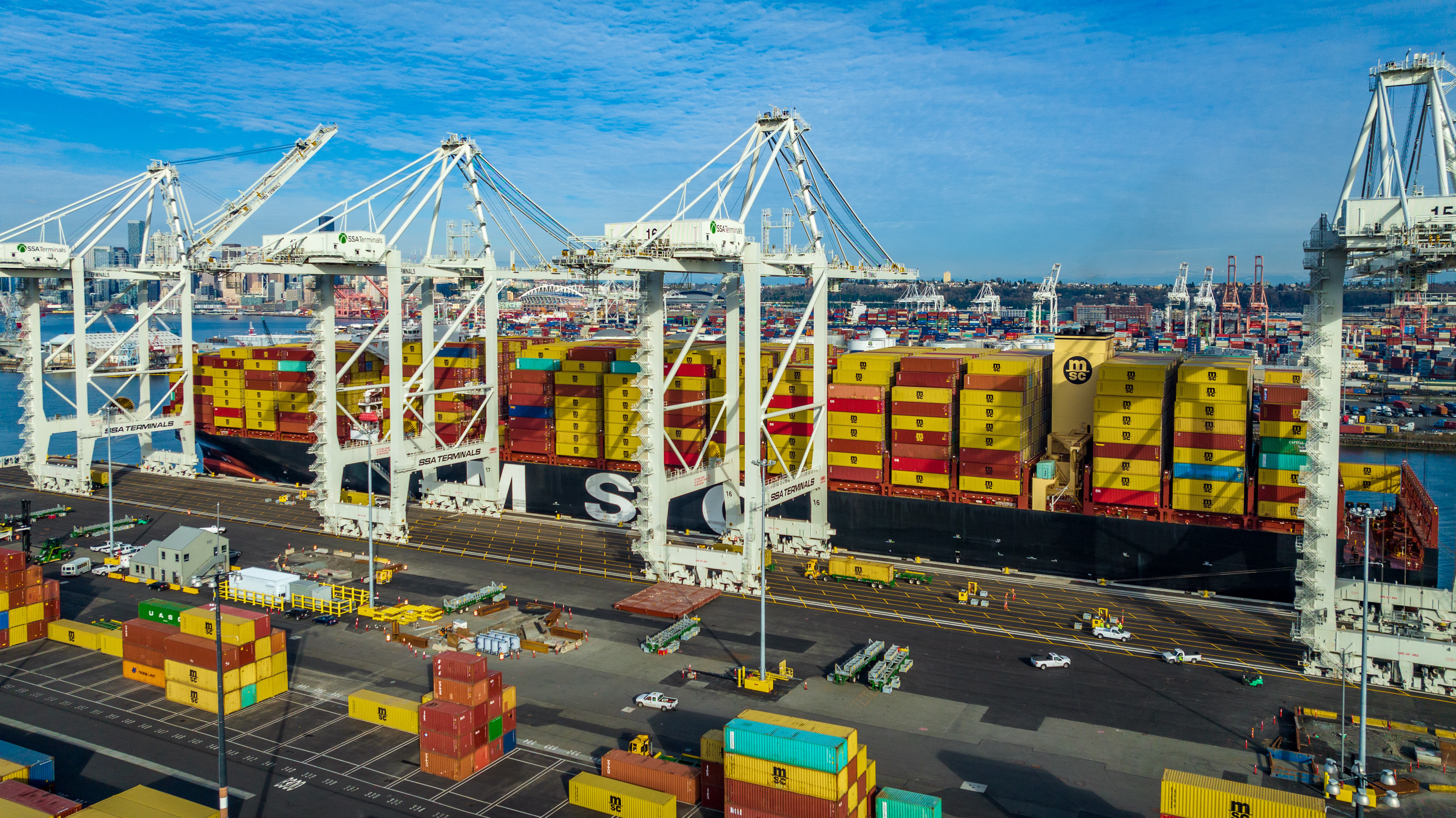 Northwest Seaport Alliance at Terminal 5 in Seattle, Washington