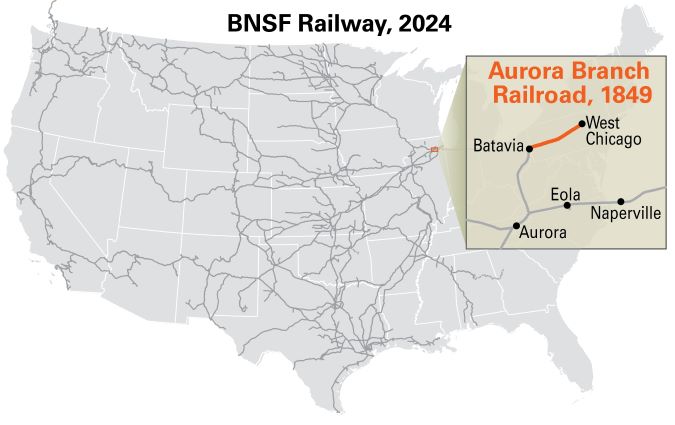 Map of the BNSF network today