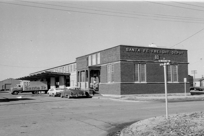 Santa Fe Railroad Freight Depot, Courtesy of the Oklahoma Historical Society