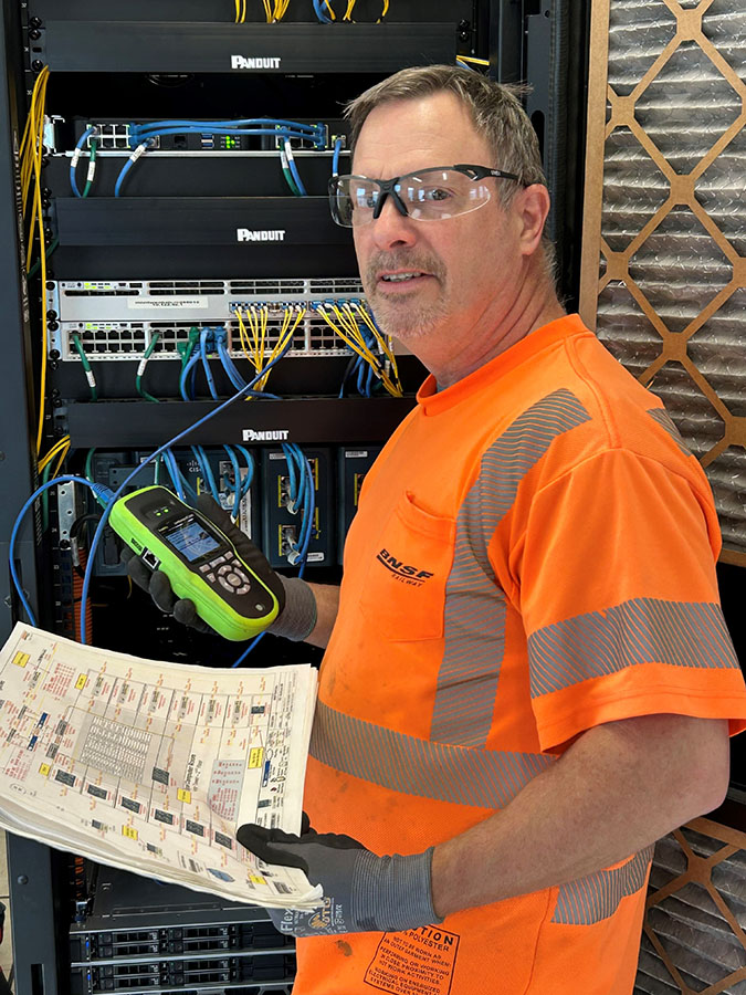 Fisher running electrical tests Fisher running electrical tests