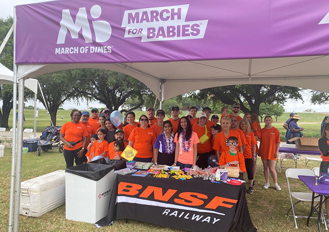 The BNSF team at the March for Babies walk.