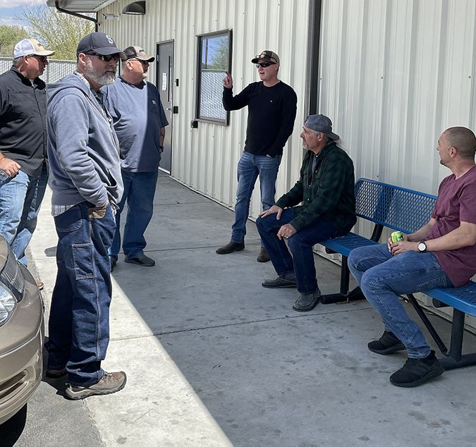 The Victorville crew takes a small break together.