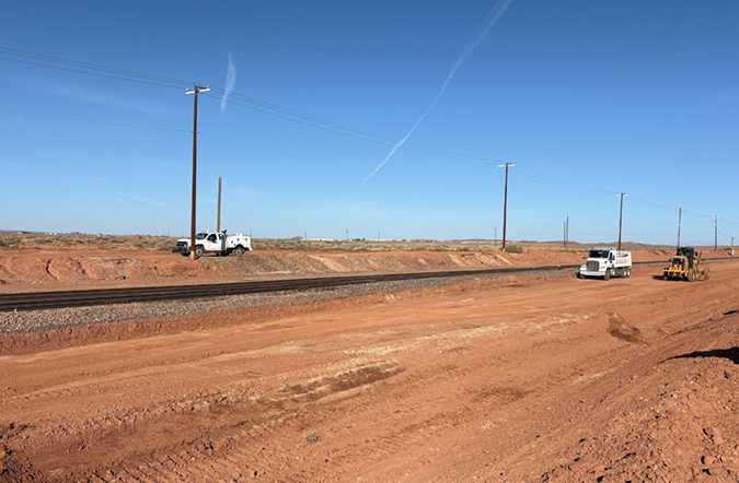 Grading work at Winslow 