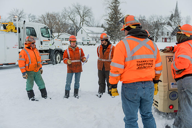 Briefing employees on winter preparedness  Briefing employees on winter preparedness