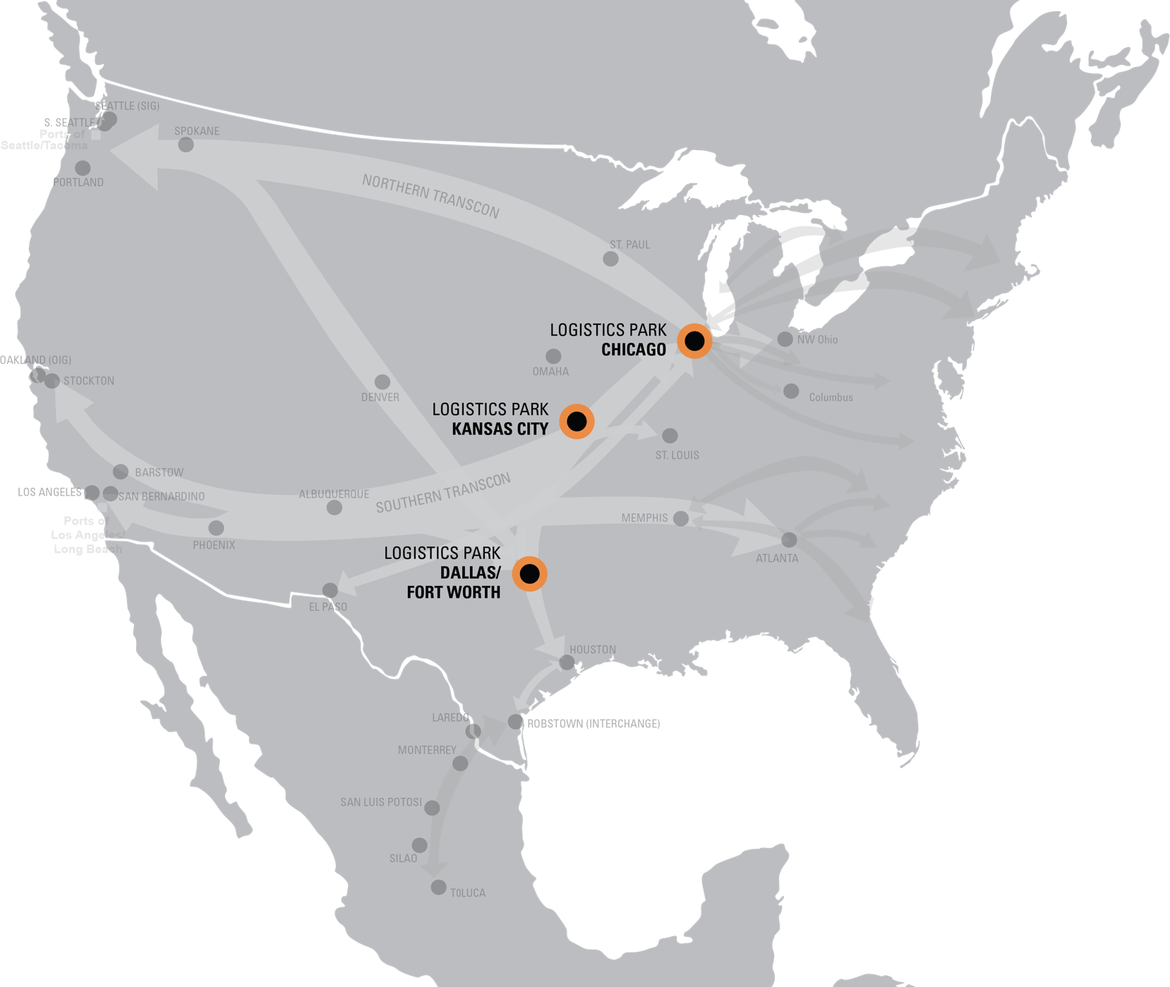 Logistics Park reach map